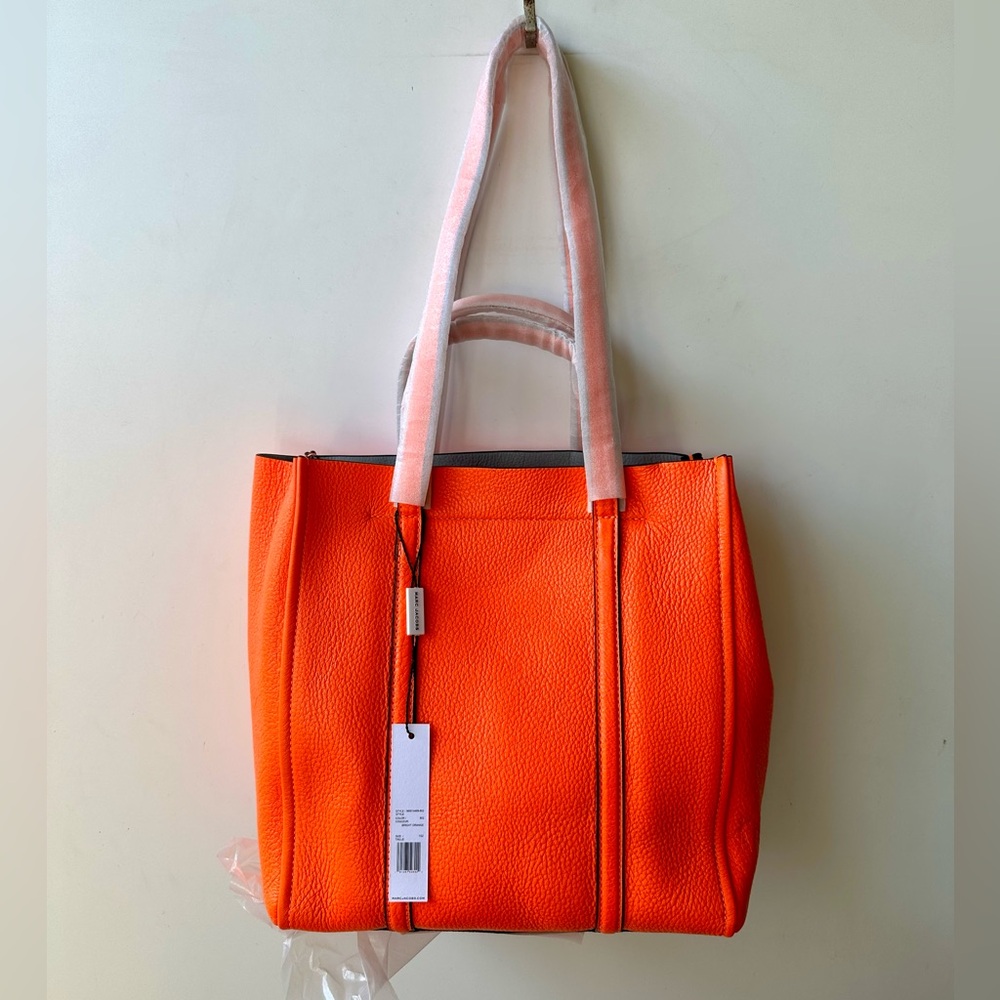 NWT Marc Jacobs The Tag Vibrant Orange Tote - Picture 9 of 16